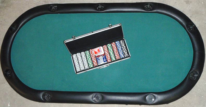 Poker Table with Chps
